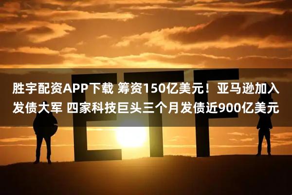 胜宇配资APP下载 筹资150亿美元！亚马逊加入发债大军 四家科技巨头三个月发债近900亿美元