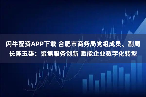 闪牛配资APP下载 合肥市商务局党组成员、副局长陈玉雄：聚焦服务创新 赋能企业数字化转型